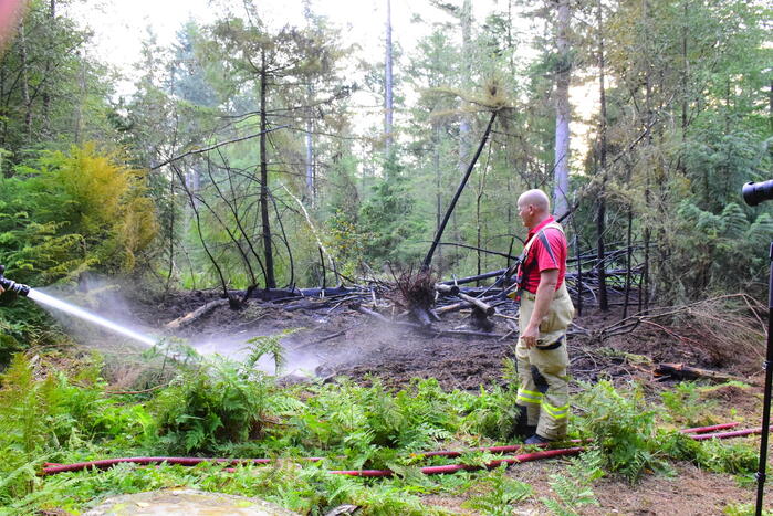 100 vierkante meter natuur verwoest vanwege brand