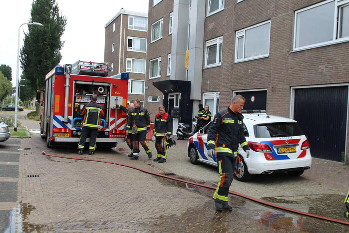 In brand staande kunststof barrier snel geblust