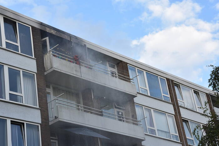 Ontruiming bij brand in flat