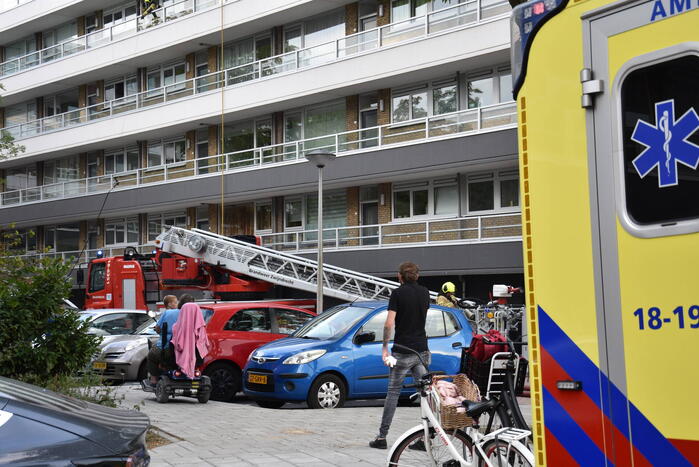 Ontruiming bij brand in flat