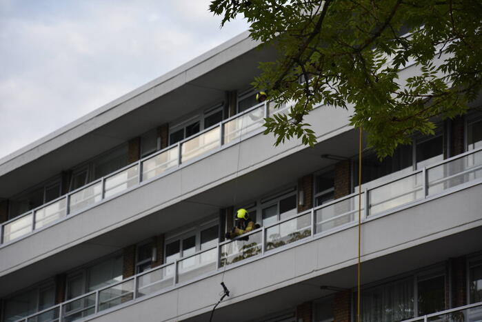 Ontruiming bij brand in flat