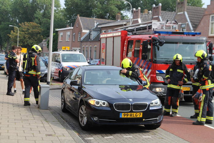 Brand in auto blijkt lek in koelvloeistoftank