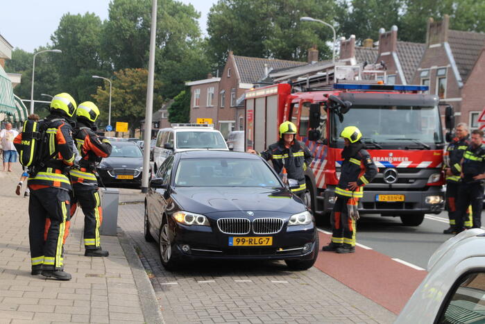 Brand in auto blijkt lek in koelvloeistoftank