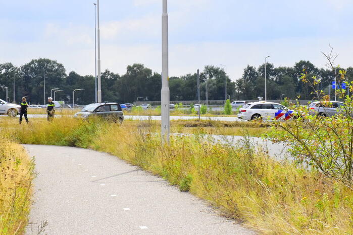 Vrouw met brommobiel probeert snelste route naar Leusden te nemen
