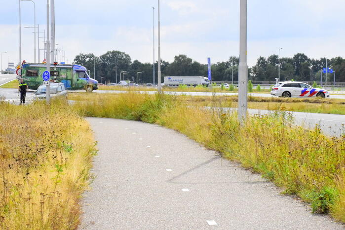 Vrouw met brommobiel probeert snelste route naar Leusden te nemen