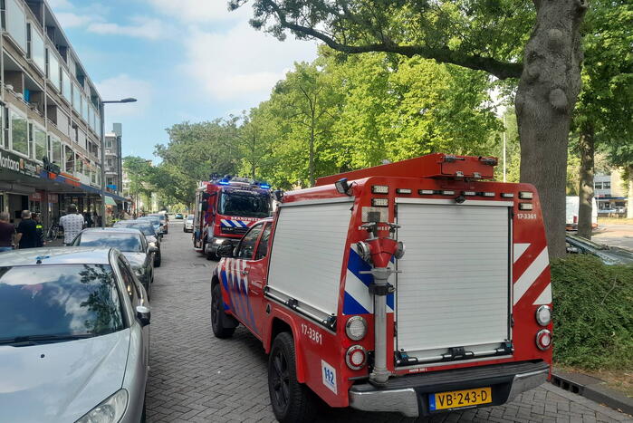 Brand in pand fietsenwinkel