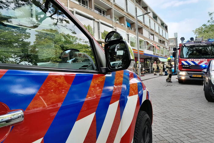 Brand in pand fietsenwinkel