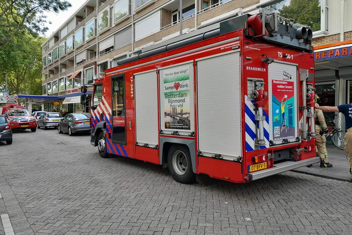 Brand in pand fietsenwinkel