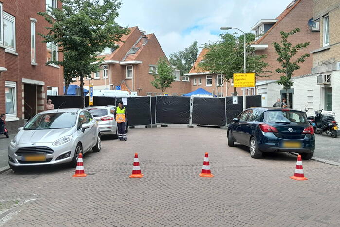 Straat hermetisch afgesloten door reconstructie