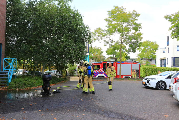 Go Sharing-scooter vanwege brand verwoest