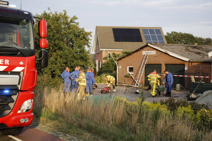 Asbest vrijgekomen bij brand in varkensschuur