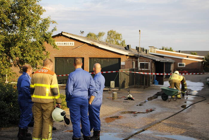 Asbest vrijgekomen bij brand in varkensschuur