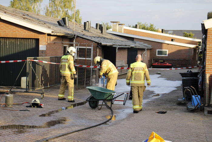 Asbest vrijgekomen bij brand in varkensschuur