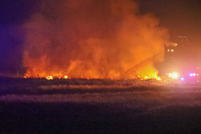 Flinke natuurbrand Goois Natuurreservaat Bussumerheide