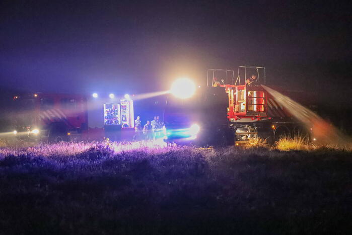 Flinke natuurbrand Goois Natuurreservaat Bussumerheide