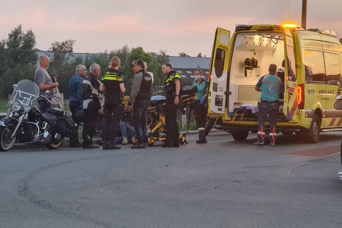 Motorrijder gewond na val