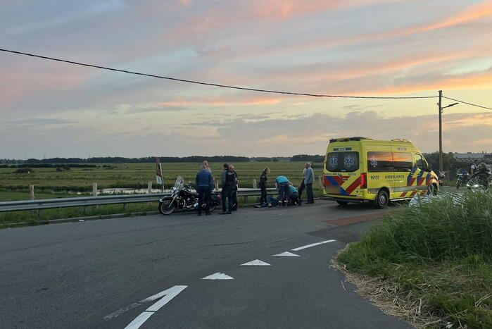 Motorrijder gewond na val