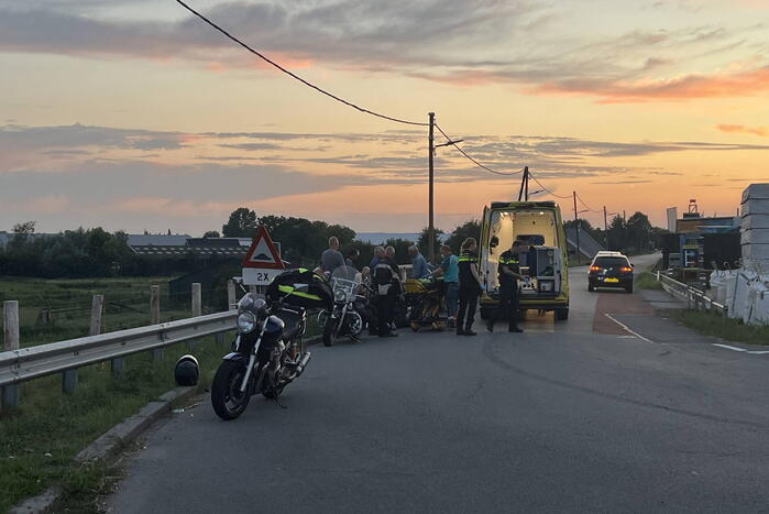 Motorrijder gewond na val