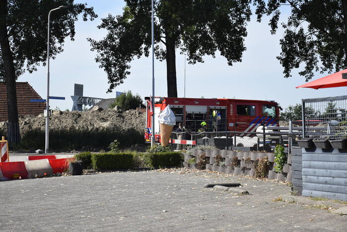 Gasleiding geraakt bij graafwerkzaamheden