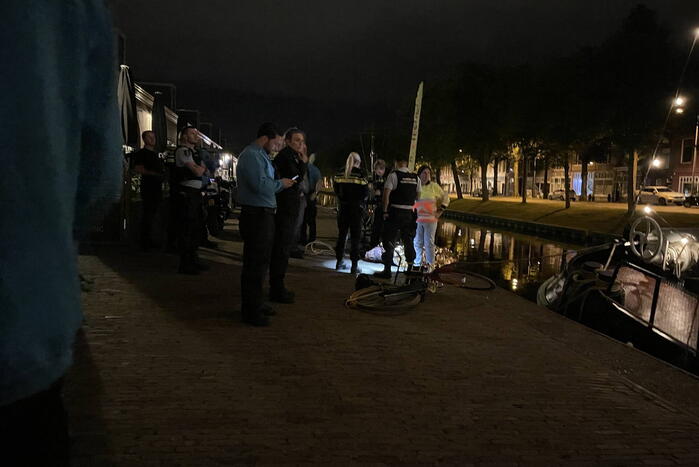 Persoon val in het water