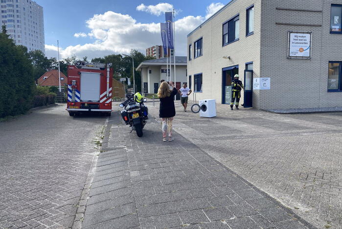 Wasmachine in brand bij fysio