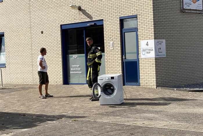 Wasmachine in brand bij fysio