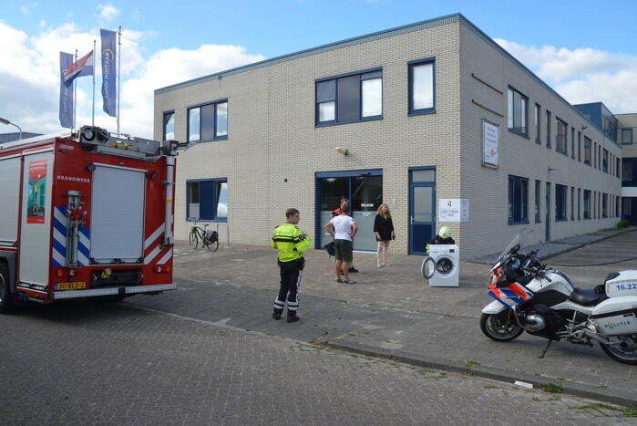 Wasmachine in brand bij fysio
