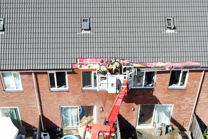 Middelbrand in spouwmuur