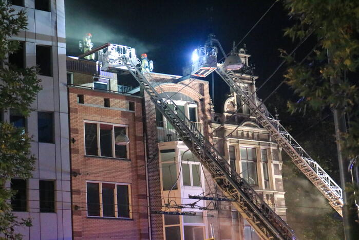 Woningbrand na explosie