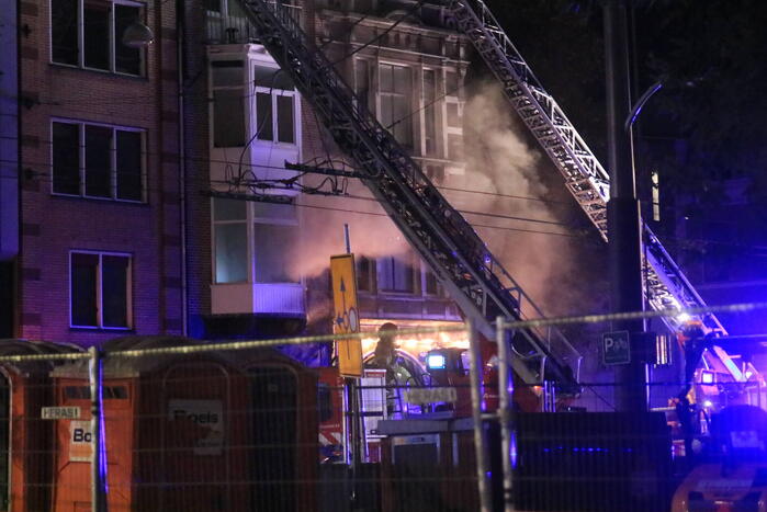 Woningbrand na explosie