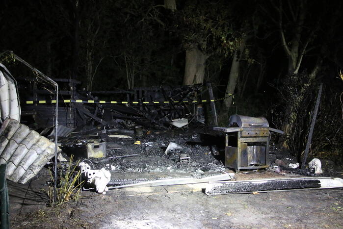 Recreatiewoning gaat in vlammen op