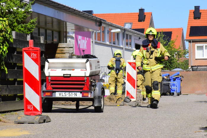 Gasleiding geraakt bij werkzaamheden