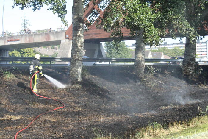 Flinke stook berm verwoest vanwege brand