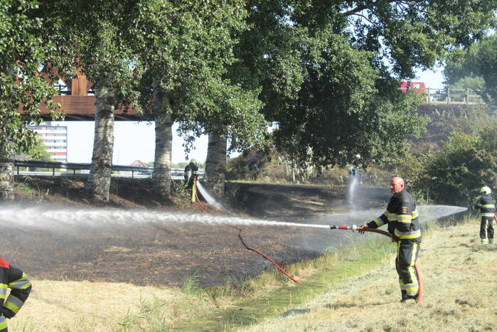 Flinke stook berm verwoest vanwege brand