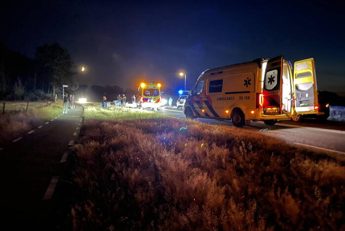 Ernstig ongeval tussen motorrijder en fietser