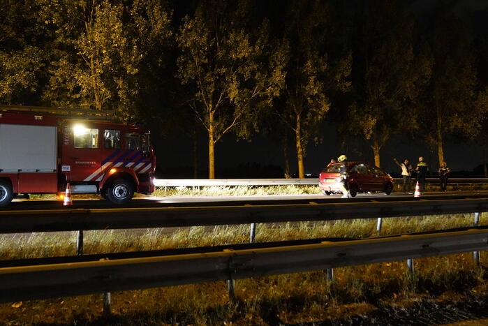Veel schade bij eenzijdig ongeval op snelweg