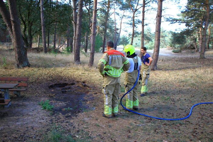 Brandweer ingezet voor stookvuur in bos