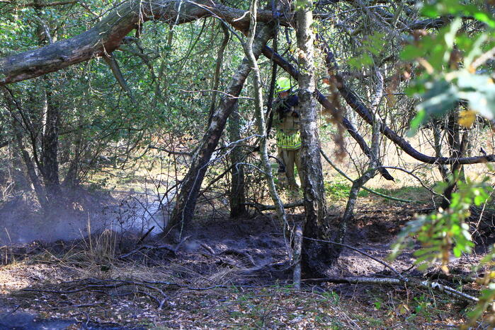 Politiehelikopter ontdekt beginnende bosbrand