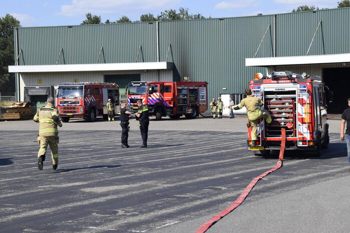 Grote brand in bedrijfsloods