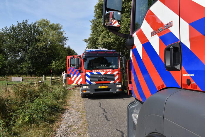 Hevige brand op akker