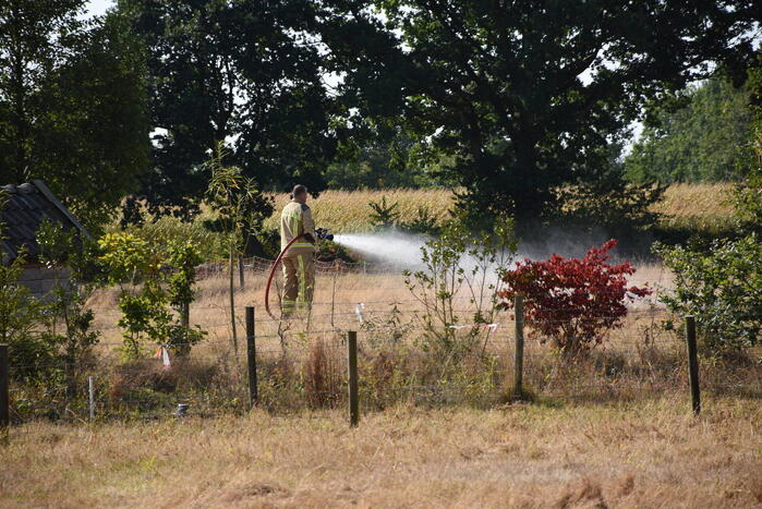 Hevige brand op akker