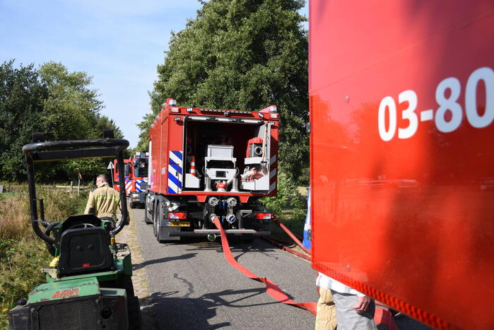 Hevige brand op akker