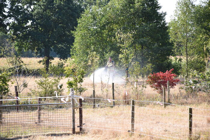 Hevige brand op akker