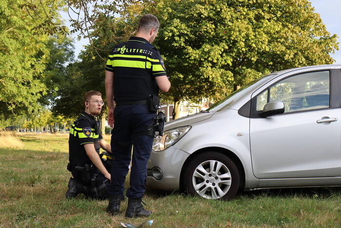 Fietser gewond bij botsing op rotonde