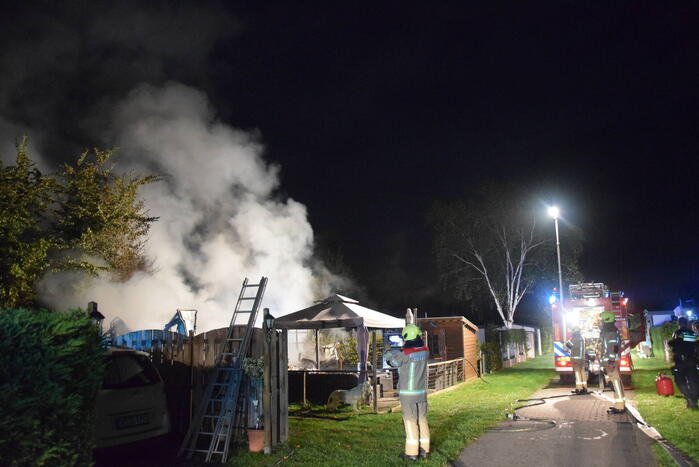 Stacaravan volledig uitgebrand op camping