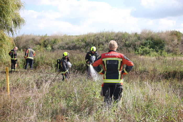 Bermbrand snel onder controle