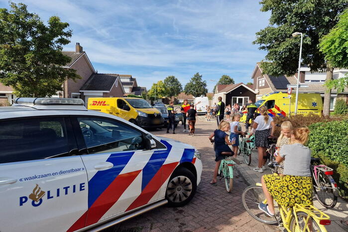 Automobiliste ziet DHL bezorg bus over het hoofd