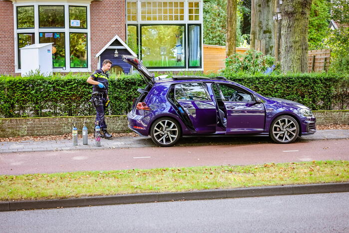 Bestuurder van auto geladen met lachgas ziet fietser over het hoofd