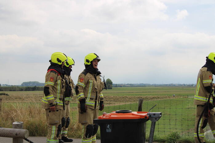 Afrastering beschadigd vanwege brand