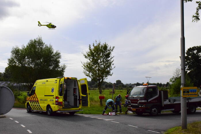 Traumahelikopter landt voor onwel geraakt persoon
